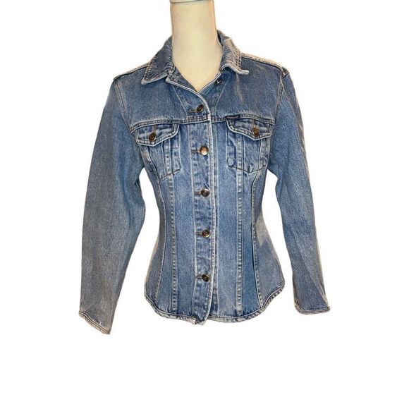 Vintage Faconnable Light Wash Western Denim Jacket - Picture 1 of 9